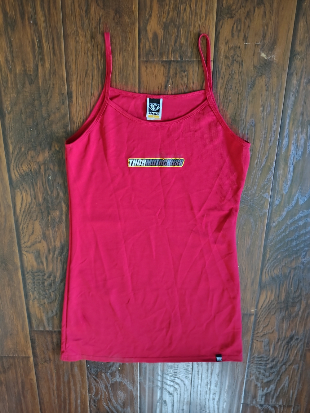 Vintage 90s Thor Motocross Red bodycon mini dress Size L